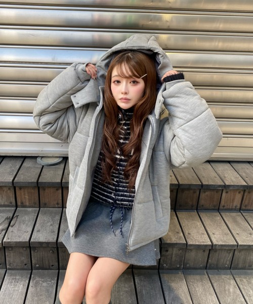 RAY CASSIN（レイカズン）の「カットロゴダウン（ダウンジャケット/コート・レディース・グレー/チャコールグレー/グレー系その他2・FREE）」の18枚目の写真