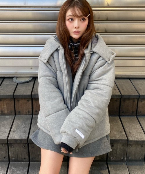 RAY CASSIN（レイカズン）の「カットロゴダウン（ダウンジャケット/コート・レディース・グレー/チャコールグレー/グレー系その他2・FREE）」の19枚目の写真