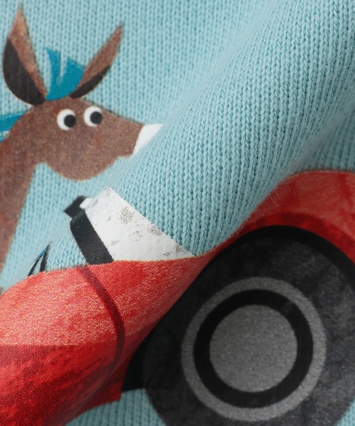 kladskap(クレードスコープ)の「動物と恐竜と車トレーナー(スウェット・キッズ・マスタード/サックスブルー・90cm/100cm/110cm/120cm/130cm)」の9枚目の写真