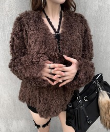 VEILA（ヴェイラ）の「フェイクファーノーカラージャケット（その他アウター）」