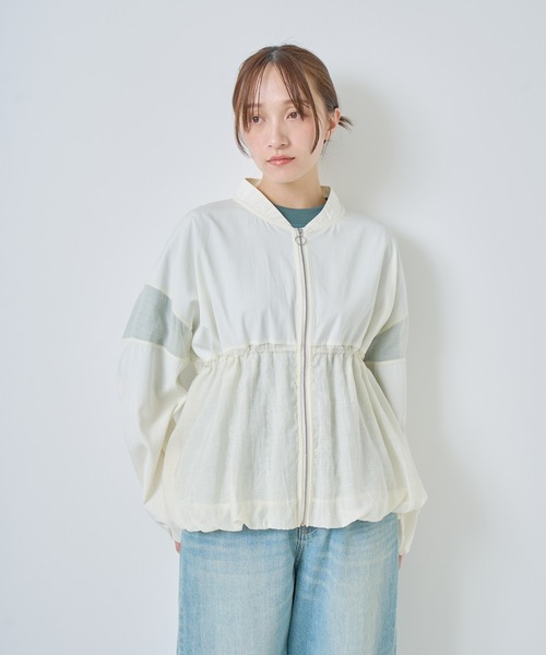 Kelen(ケレン)の「「KELEN / ケレン」シアーコンビエアリーブルゾン(ブルゾン・レディース・オフホワイト/ブラック/サックスブルー・S/M)」の13枚目の写真
