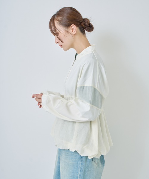 Kelen(ケレン)の「「KELEN / ケレン」シアーコンビエアリーブルゾン(ブルゾン・レディース・オフホワイト/ブラック/サックスブルー・S/M)」の15枚目の写真