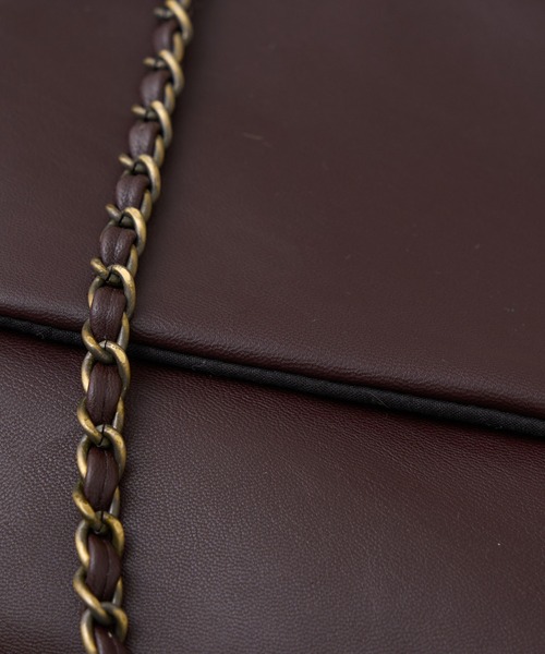 CIAOPANIC TYPY（チャオパニックティピー）の「ミラーチャーム付きアソート素材フラップチェーンBAG（ショルダーバッグ・レディース・アイボリー/ブラック/サックスブルー/ブラウン・ONE SIZE）」の16枚目の写真