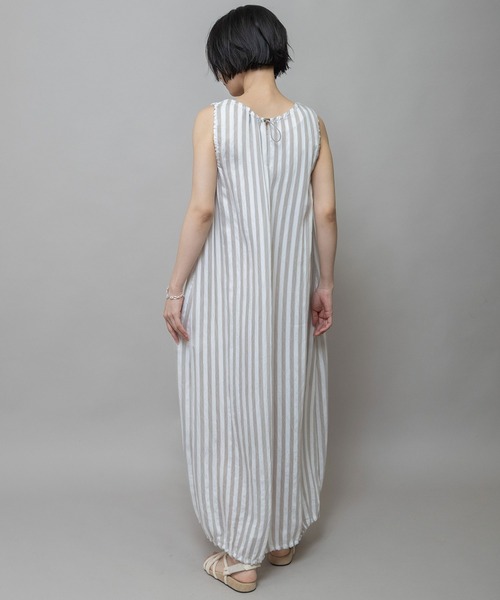 Munich（ミューニック）の「【Turkey】ストライプドローストリングワンピース（ワンピース・レディース・ネイビー/レッド/グレイッシュベージュ・FREE）」の21枚目の写真