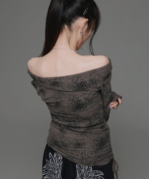 .KOM(ドットコム)の「『.KOM/ドットケーオーエム』デザインロングスリーブ【GC】(Tシャツ/カットソー・レディース・ホワイト/ブラック/グレー・FREE)」の2枚目の写真