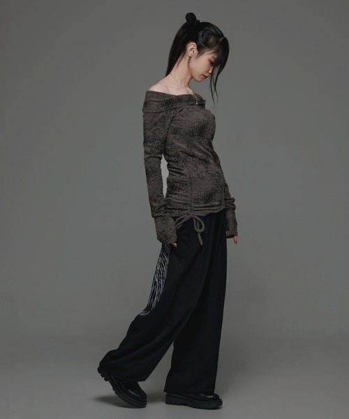 .KOM(ドットコム)の「『.KOM/ドットケーオーエム』デザインロングスリーブ【GC】(Tシャツ/カットソー・レディース・ホワイト/ブラック/グレー・FREE)」の8枚目の写真
