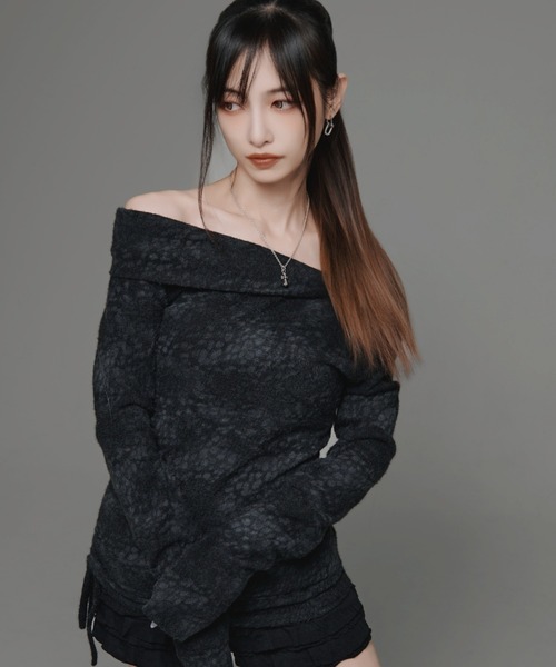 .KOM(ドットコム)の「『.KOM/ドットケーオーエム』デザインロングスリーブ【GC】(Tシャツ/カットソー・レディース・ホワイト/ブラック/グレー・FREE)」の10枚目の写真