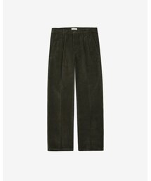 Two Pleats Corduroy Trousers (Khaki)