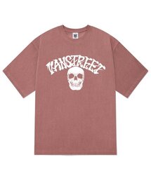 KTPP0168 レタリングオールドスクールピグメント半袖Tシャツ - ピンク