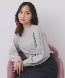 index | ラメガーター編みボートネックニット【洗濯機OK】《8col/XS～LL》(ニット/セーター)