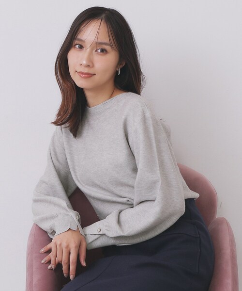 セール】ラメガーター編みボートネックニット【洗濯機OK】《8col/XS