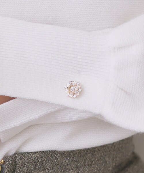 index（インデックス）の「ラメガーター編みボートネックニット【洗濯機OK】《8col/XS～LL》（ニット/セーター・レディース・ピンク/ダークグリーン系7/ネイビー/チャコール/イエロー系その他/サックスブルー/グレー系4/オフホワイト・34/36/38/40/42）」の15枚目の写真