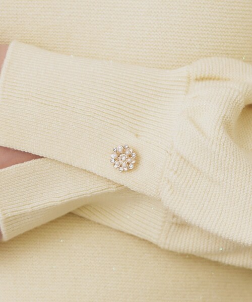 index（インデックス）の「ラメガーター編みボートネックニット【洗濯機OK】《8col/XS～LL》（ニット/セーター・レディース・ピンク/ダークグリーン系7/ネイビー/チャコール/イエロー系その他/サックスブルー/グレー系4/オフホワイト・34/36/38/40/42）」の19枚目の写真