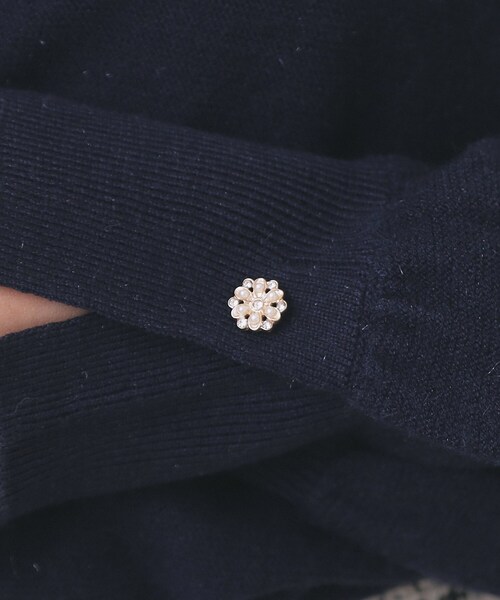 index（インデックス）の「ラメガーター編みボートネックニット【洗濯機OK】《8col/XS～LL》（ニット/セーター・レディース・ピンク/ダークグリーン系7/ネイビー/チャコール/イエロー系その他/サックスブルー/グレー系4/オフホワイト・34/36/38/40/42）」の12枚目の写真