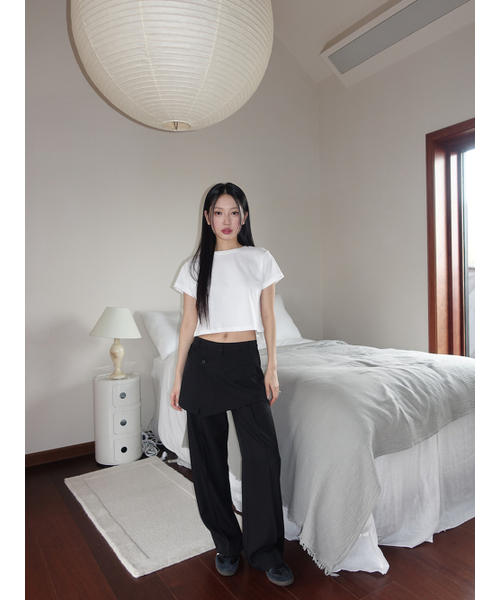 セール】GEEK TUK WIDE PANTS [BLACK]（スラックス）｜ASURA（アスラ