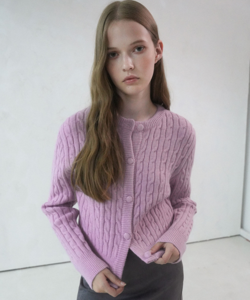 Vivacious(ビバシャス)の「Round Crop Twist Cardigan - 5COL(カーディガン/ボレロ・レディース・ラベンダー/スカイブルー/ブラック/アイボリー/グレー・SMALL/MEDIUM)」の9枚目の写真