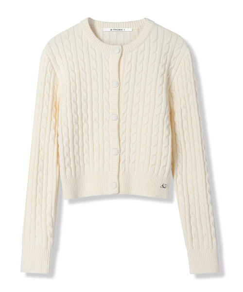 Vivacious(ビバシャス)の「Round Crop Twist Cardigan - 5COL(カーディガン/ボレロ・レディース・ラベンダー/スカイブルー/ブラック/アイボリー/グレー・SMALL/MEDIUM)」の11枚目の写真