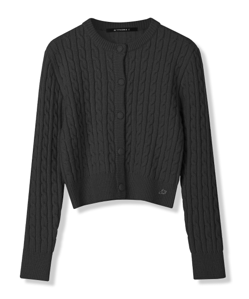 Vivacious(ビバシャス)の「Round Crop Twist Cardigan - 5COL(カーディガン/ボレロ・レディース・ラベンダー/スカイブルー/ブラック/アイボリー/グレー・SMALL/MEDIUM)」の12枚目の写真