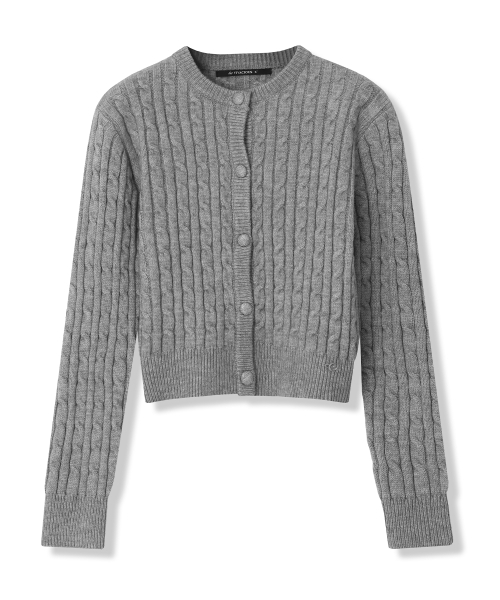 Vivacious(ビバシャス)の「Round Crop Twist Cardigan - 5COL(カーディガン/ボレロ・レディース・ラベンダー/スカイブルー/ブラック/アイボリー/グレー・SMALL/MEDIUM)」の13枚目の写真