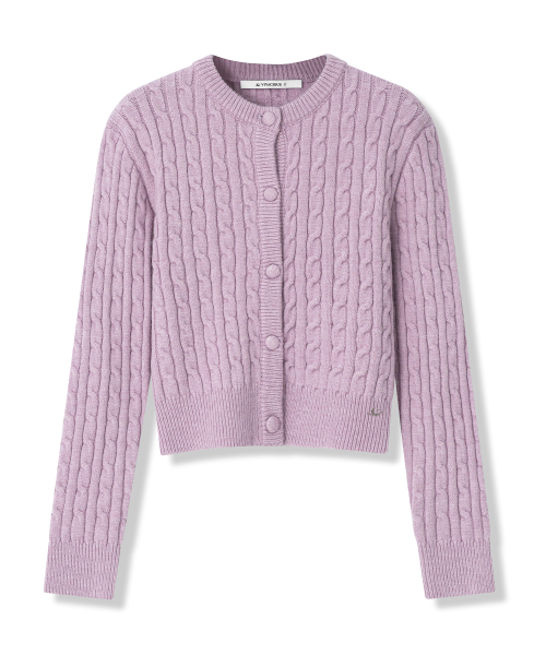 Vivacious(ビバシャス)の「Round Crop Twist Cardigan - 5COL(カーディガン/ボレロ・レディース・ラベンダー/スカイブルー/ブラック/アイボリー/グレー・SMALL/MEDIUM)」の14枚目の写真