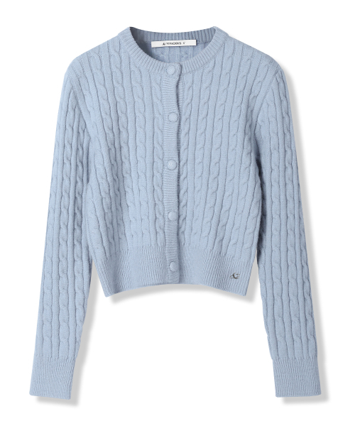 Vivacious(ビバシャス)の「Round Crop Twist Cardigan - 5COL(カーディガン/ボレロ・レディース・ラベンダー/スカイブルー/ブラック/アイボリー/グレー・SMALL/MEDIUM)」の15枚目の写真