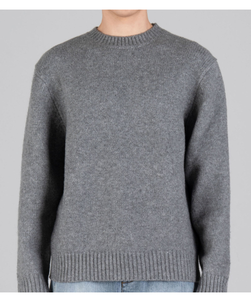 BUTTON SEOUL(ボタンソウル)の「ウールブレンドラウンドヘビーニット(グレー)(ニット/セーター・メンズ・その他・LARGE/X-LARGE/MEDIUM)」の2枚目の写真