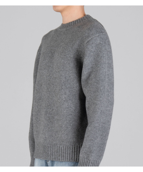 BUTTON SEOUL(ボタンソウル)の「ウールブレンドラウンドヘビーニット(グレー)(ニット/セーター・メンズ・その他・LARGE/X-LARGE/MEDIUM)」の3枚目の写真