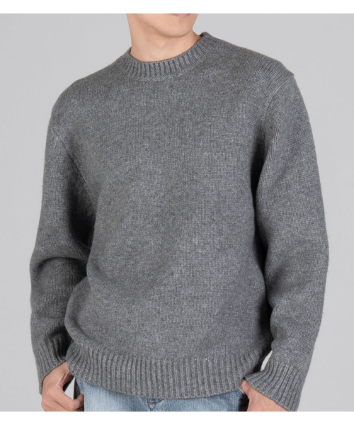 BUTTON SEOUL(ボタンソウル)の「ウールブレンドラウンドヘビーニット(グレー)(ニット/セーター・メンズ・その他・LARGE/X-LARGE/MEDIUM)」の7枚目の写真
