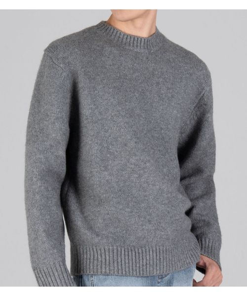 BUTTON SEOUL(ボタンソウル)の「ウールブレンドラウンドヘビーニット(グレー)(ニット/セーター・メンズ・その他・LARGE/X-LARGE/MEDIUM)」の8枚目の写真