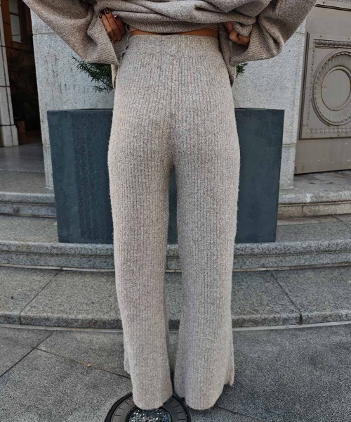 esutoreja（エストレジャ）の「ミックスニットフレアパンツ（その他