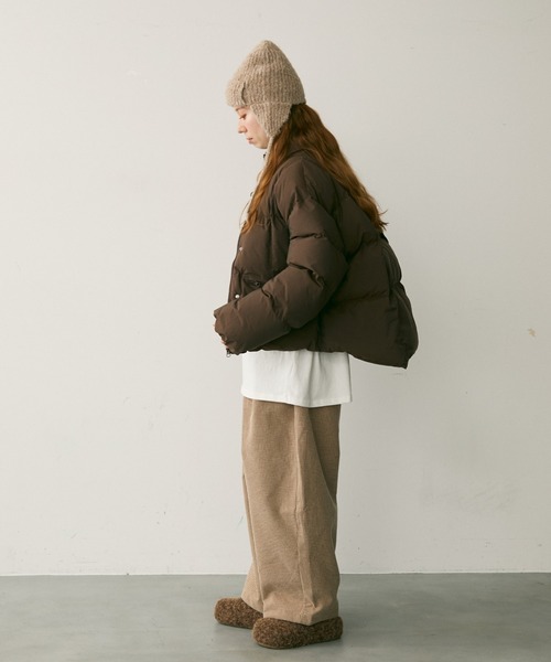 Crisp(クリスプ)の「ダブルタックチェックカーブパンツ(その他パンツ・レディース・ブラック/ブラウン・FREE)」の16枚目の写真