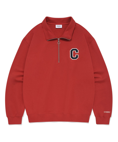 COVERNAT(カバーナット)の「Cロゴハーフジップスウェットレッド(その他トップス・レディース・その他・LARGE/MEDIUM/SMALL/X-LARGE)」の1枚目の写真