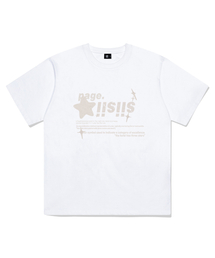 クリームクロムシシスタープリンティング半袖Tシャツホワイト