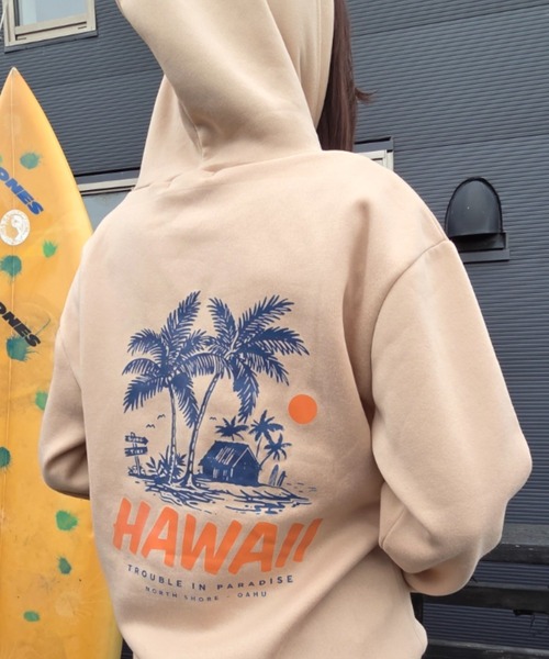 Loco Ocean(ロコオーシャン)の「HAWAIIバックプリントパーカー(パーカー・レディース・クリーム・M/L)」の8枚目の写真