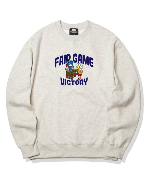 フェアゲームフレンズグラフィッククルーネック - アイボリー