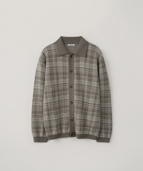 BLANKROOM(ブランクルーム)の「チェックパターンカーディガン_BEIGE(カーディガン/ボレロ・メンズ・その他・1/2/3)」の1枚目の写真