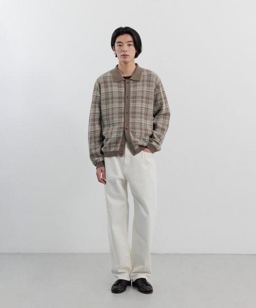 BLANKROOM(ブランクルーム)の「チェックパターンカーディガン_BEIGE(カーディガン/ボレロ・メンズ・その他・1/2/3)」の2枚目の写真