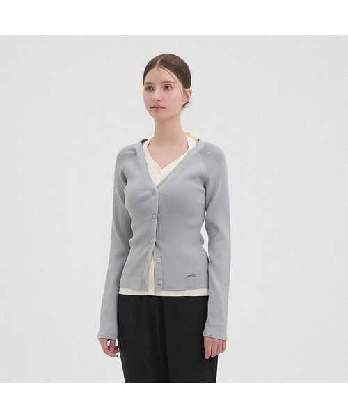 MICANE(ミケーネ)の「シェリー レイヤードストラップニット(ニット/セーター・レディース・ライトグレー/ブラック・SMALL/MEDIUM/LARGE/X-LARGE)」の2枚目の写真