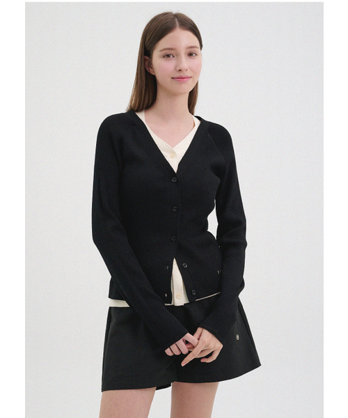 MICANE(ミケーネ)の「シェリー レイヤードストラップニット(ニット/セーター・レディース・ライトグレー/ブラック・SMALL/MEDIUM/LARGE/X-LARGE)」の3枚目の写真