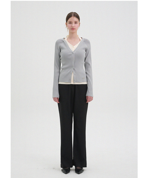 MICANE(ミケーネ)の「シェリー レイヤードストラップニット(ニット/セーター・レディース・ライトグレー/ブラック・SMALL/MEDIUM/LARGE/X-LARGE)」の9枚目の写真