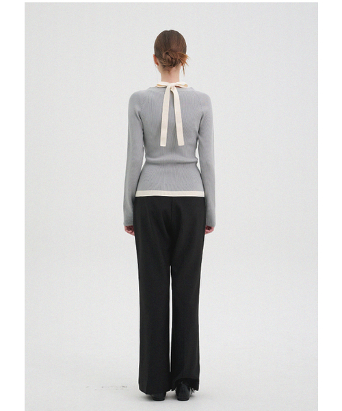 MICANE(ミケーネ)の「シェリー レイヤードストラップニット(ニット/セーター・レディース・ライトグレー/ブラック・SMALL/MEDIUM/LARGE/X-LARGE)」の10枚目の写真