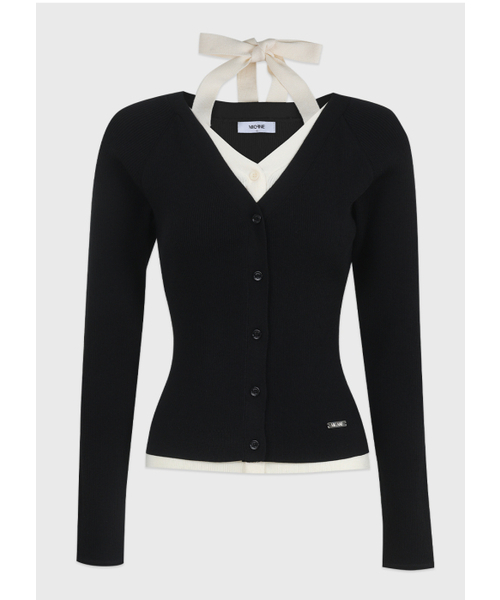 MICANE(ミケーネ)の「シェリー レイヤードストラップニット(ニット/セーター・レディース・ライトグレー/ブラック・SMALL/MEDIUM/LARGE/X-LARGE)」の12枚目の写真