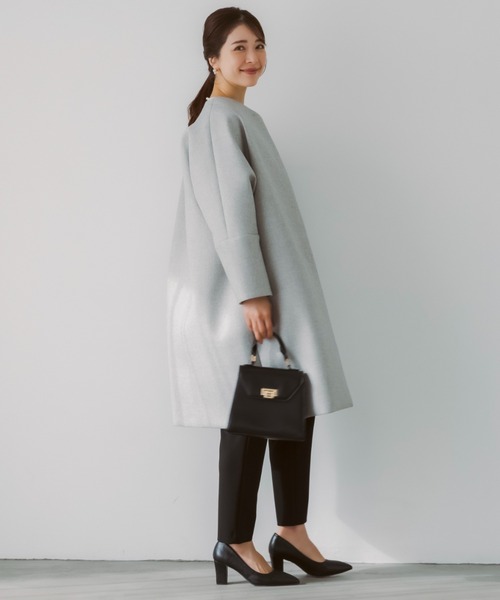 Sono(ソーノ)の「【SONO/ソーノ】【SONO NAVY/ソーノネイビー】マシュマロホイップコート(ノーカラーコート・レディース・グレー系その他/ネイビー・F)」の10枚目の写真