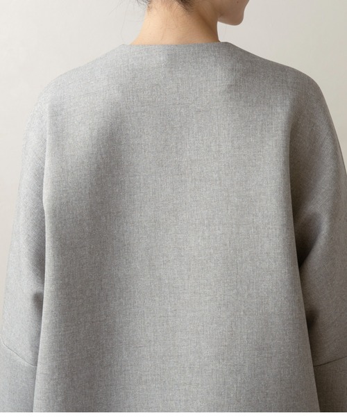 Sono(ソーノ)の「【SONO/ソーノ】【SONO NAVY/ソーノネイビー】マシュマロホイップコート(ノーカラーコート・レディース・グレー系その他/ネイビー・F)」の16枚目の写真