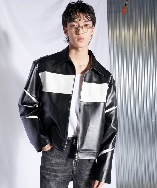 SPERONE(スペロネ)の「スリットレザージャケット(ブラック)(ライダースジャケット・メンズ・その他・MEDIUM/LARGE/X-LARGE)」の2枚目の写真