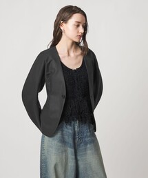 ASTRAET | <ASTRAET>コットン シェイプ ノーカラージャケット(ノーカラージャケット)