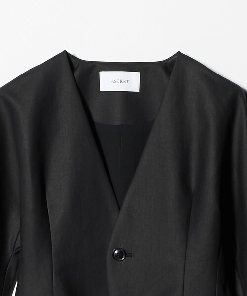 ASTRAET（アストラット）の「＜ASTRAET＞コットン シェイプ ノーカラージャケット（ノーカラージャケット・レディース・ブラック・FREE）」の11枚目の写真
