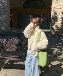 I.O.E（アイオイ）の「【韓国トレンド】キルティングカラージャケット（ダウンジャケット/コート）」