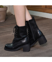 SHOEHI（シューハイ）の「Rita Lace-Up Walker Heel Boots (2Colors)_B1715（ブーツ・レディース）」