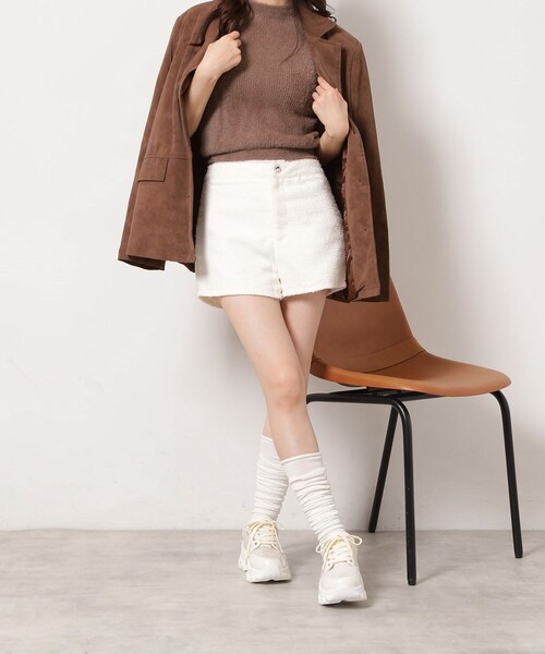 ESPERANZA（エスペランサ）の「ツインリボンベルト付きラメスニーカー（スニーカー・レディース・ホワイト系9/ブラック系8/ベージュ系8・LL/M/L/S）」の7枚目の写真